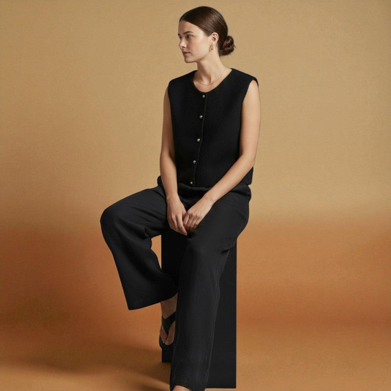 Pull sans manches femme – Gilet tricoté élégant