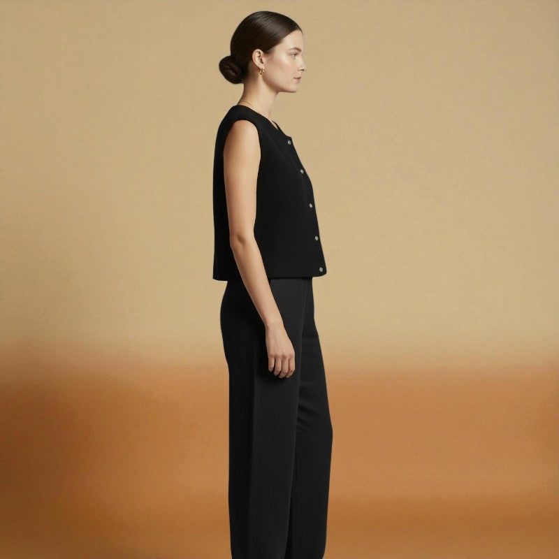 Pull sans manches femme – Gilet tricoté élégant