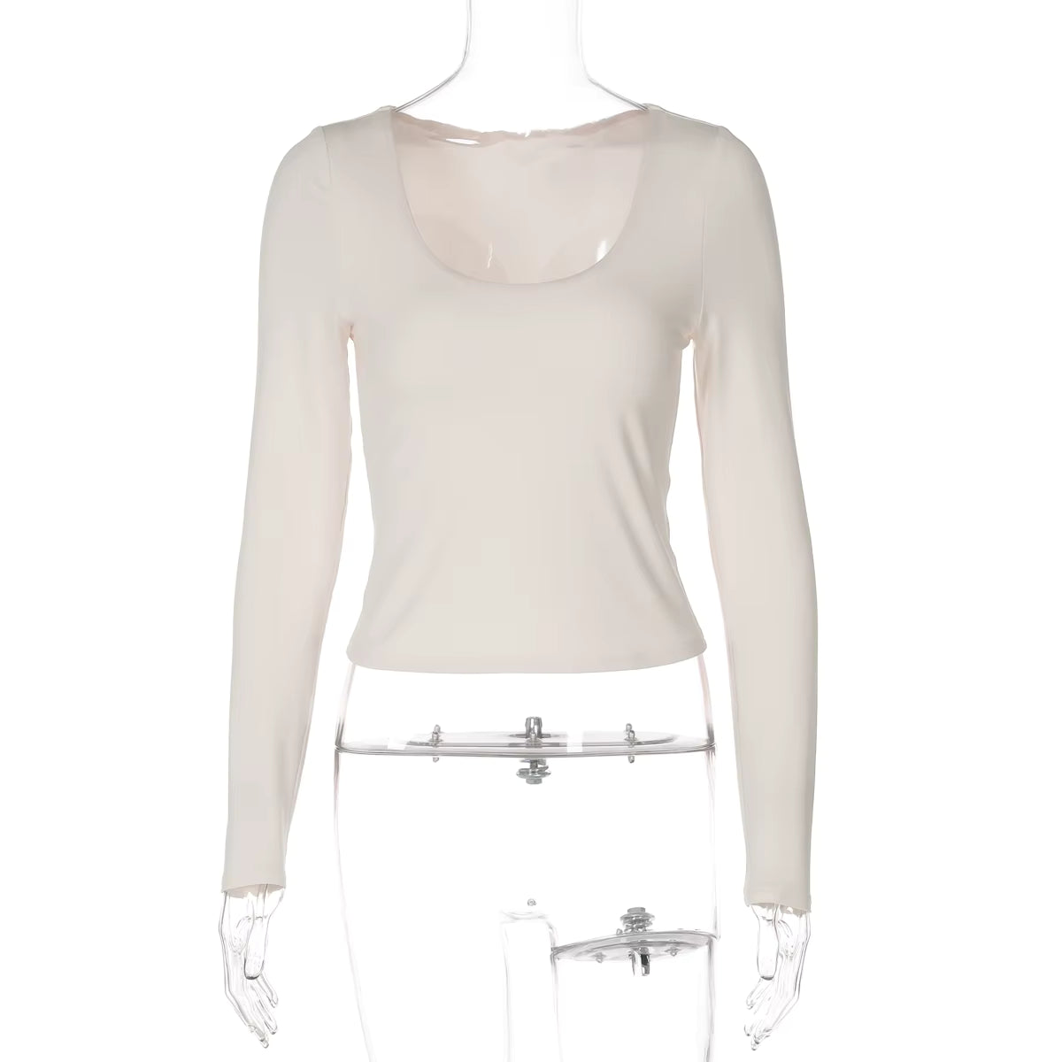 Top Femme Manches Longues – Basique Chic Ajusté, Look Tendance Printemps/Été