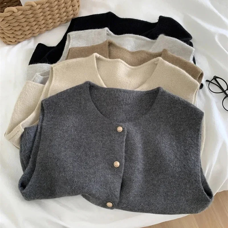 Pull sans manches femme – Gilet tricoté élégant, look soft chic et rétro
