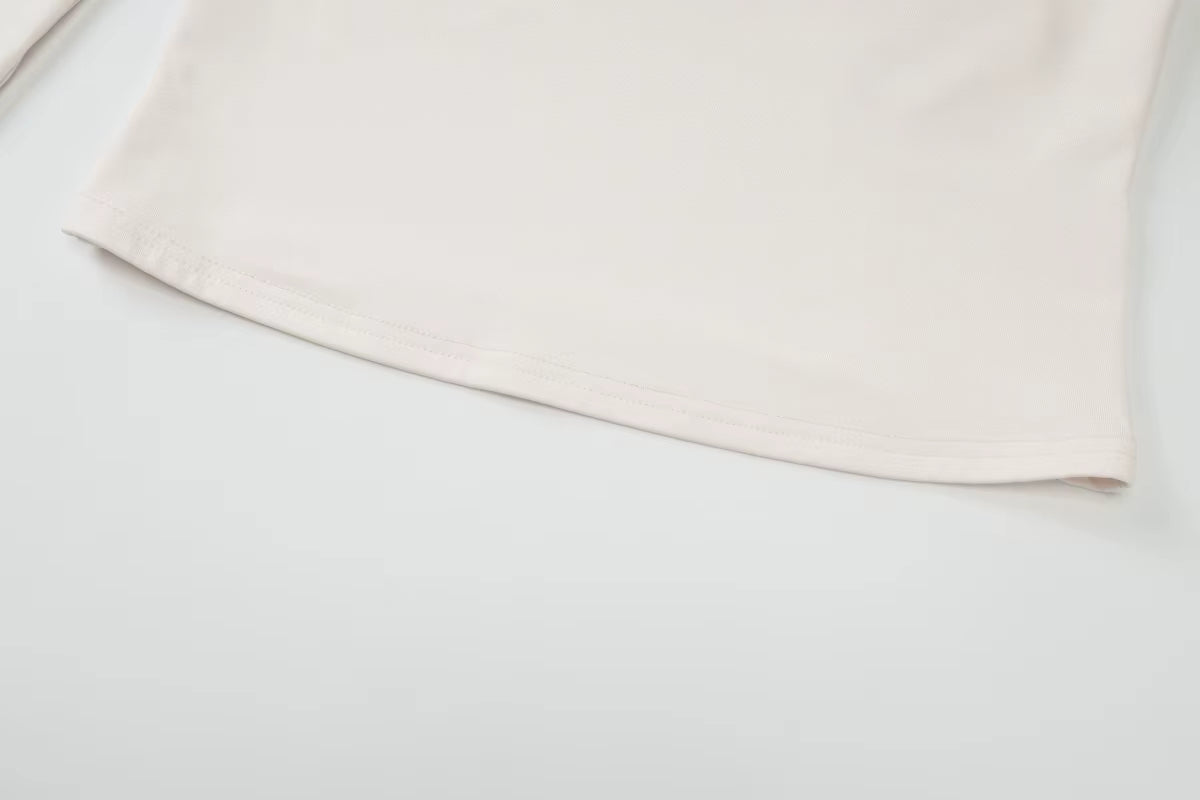 Top Femme Manches Longues – Basique Chic Ajusté, Look Tendance Printemps/Été