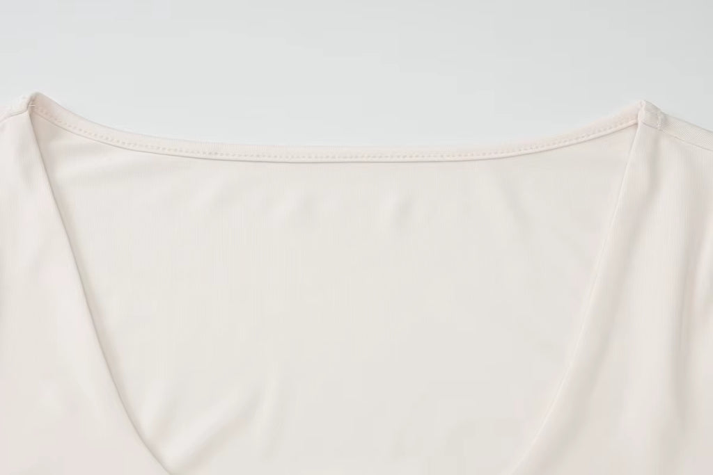 Top Femme Manches Longues – Basique Chic Ajusté, Look Tendance Printemps/Été